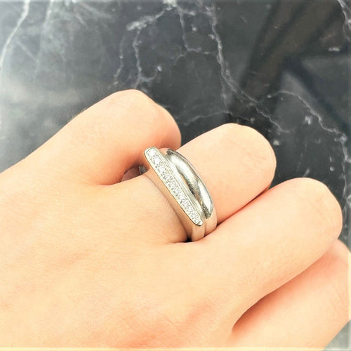 Bague Bague FRED SUCESS Diamants Or blanc 58 Facettes 20400000649