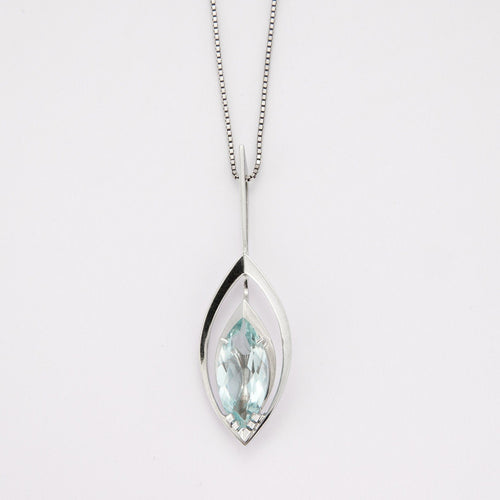 Collier Collier Pendentif Aigue-marine 58 Facettes