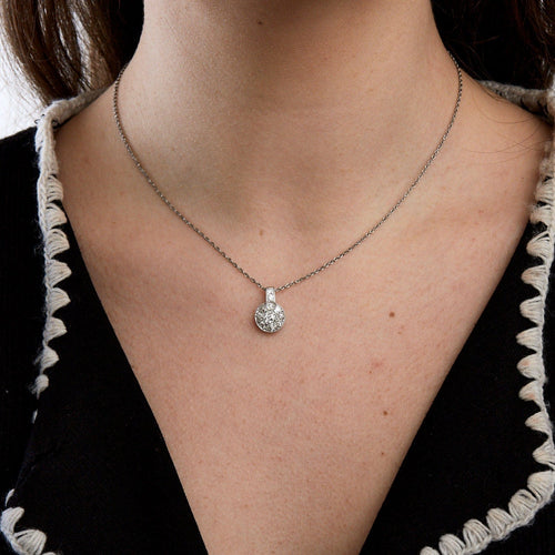 Pendentif Pendentif or blanc Diamants 58 Facettes 1898
