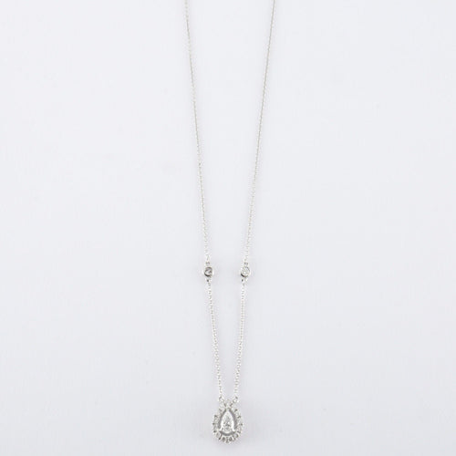 Collier Collier Or blanc Diamants 58 Facettes