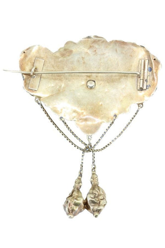 Broche BROCHE ANCIENNE PERLES ET TURQUOISES 58 Facettes 053641