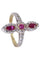 Bague BAGUE ART-NOUVEAU RUBIS ET DIAMANTS 58 Facettes 073021