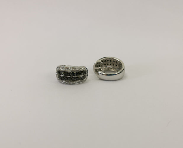 Boucles d'oreilles Boucles d'oreilles créoles Or blanc Diamants 58 Facettes LT 6360