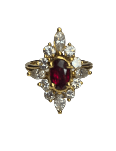 Bague 53 BAGUE MARQUISE RUBIS DIAMANTS 58 Facettes