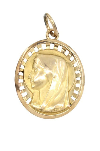 Pendentif MÉDAILLE VIERGE SIGNÉE E.DROPSY 58 Facettes 045911