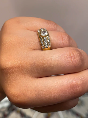 Bague 52.5 Bague Jonc Diamants 58 Facettes