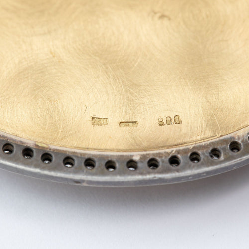 Broche Broche micromosaïque en or 18 carats, argent et diamants 58 Facettes