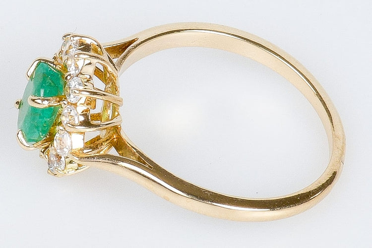 Bague 53 Bague  Marguerite émeraude oxydes de zirconium 58 Facettes BG-EMERV- 104