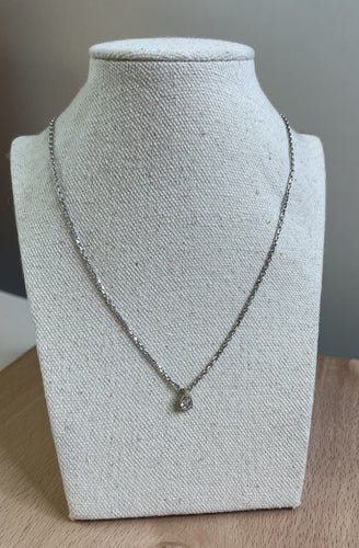 Collier Collier Or Blanc avec Diamant 58 Facettes 20400000433