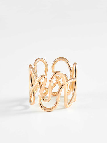 Bague 55 Repossi - Bague "White Noise" en or rose 58 Facettes