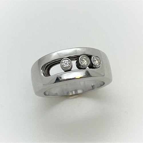 Bague 59 Bague Or Blanc avec Diamant 58 Facettes 20400000494/LC