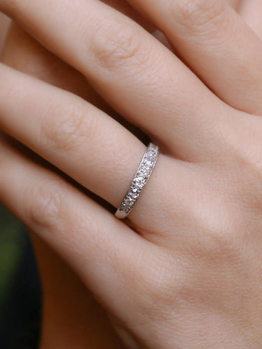 Bague Bague jarretière ancienne platine diamants 0,5 ct 58 Facettes J109