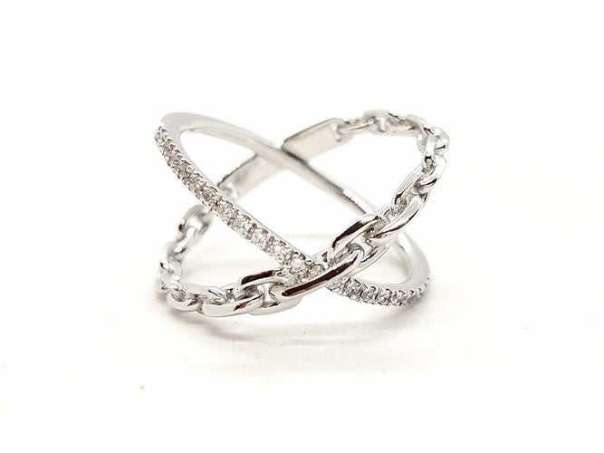 Bague 53 Bague Or blanc Diamant 58 Facettes 578806RV