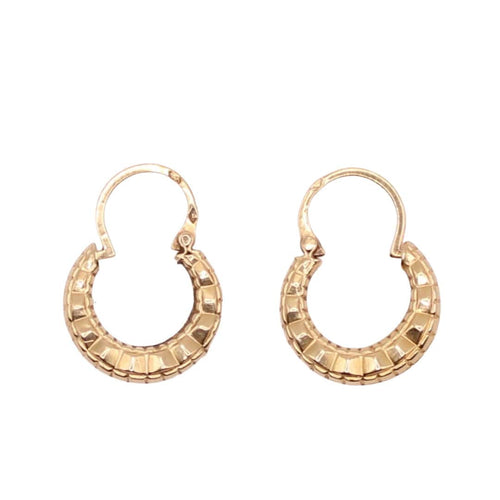 Boucles d'oreilles Créoles rondes en Or jaune 58 Facettes 6400MTR