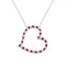 Collier Collier cœur en Or blanc, rubis & diamants 58 Facettes