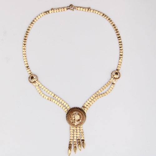 Collier Collier vintage en or à maille pliée 58 Facettes 23-187