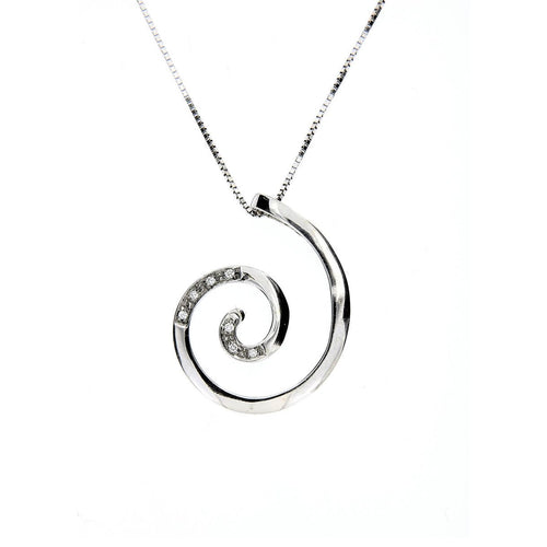 Collier Collier spirale et diamants 58 Facettes 16981