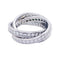 Bague 52 Bague Cartier, "Trinity", en or blanc et diamants. 58 Facettes 32405