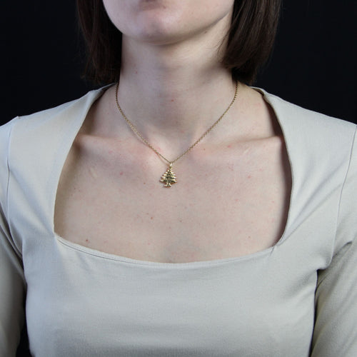 Pendentif Pendentif sapin or jaune 58 Facettes CVP93