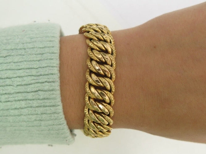 Bracelet bracelet maille americaine or jaune 18k 58 Facettes 257253