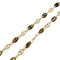 Collier Sautoir vintage grains de café, or jaune et oeil de tigre. 58 Facettes 32491