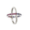 Bague 55 Bague Art Déco avec saphirs, rubis et diamants 58 Facettes 28944