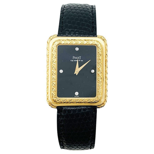 Montre Montre Piaget en or jaune, cuir. 58 Facettes 30803