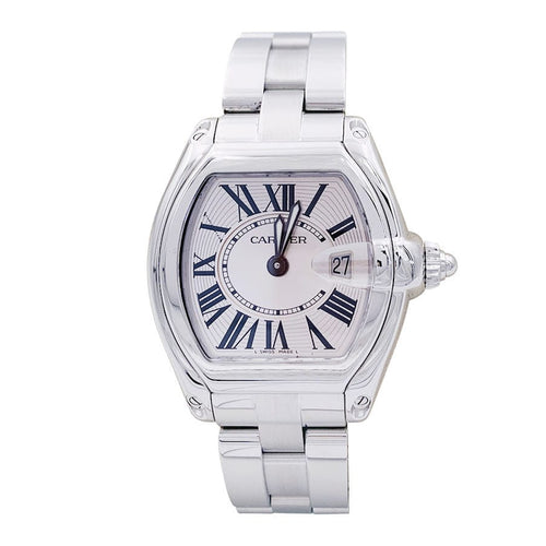 Montre Montre Cartier, "Roadster", acier sur acier. 58 Facettes 33135