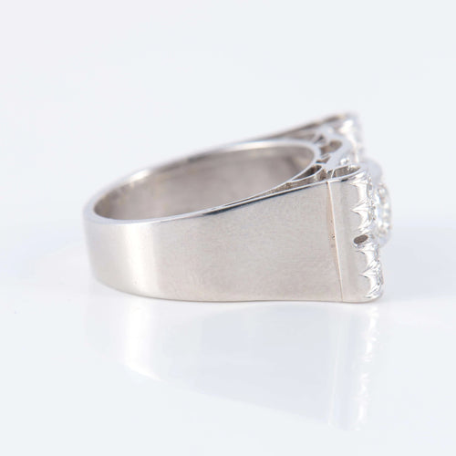 Bague Bague Tank Platine Diamants 58 Facettes 1