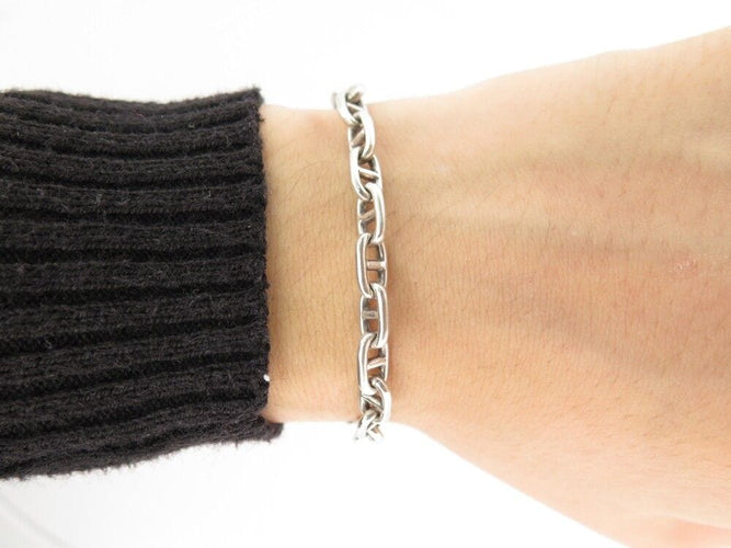 Bracelet vintage bracelet HERMES chaine d'ancre mini de percin en argent 925 58 Facettes 256618