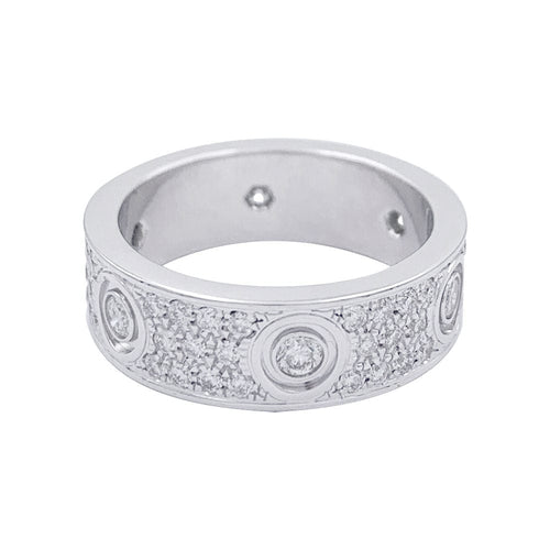 Bague 55 Bague Cartier, "Love", or blanc, diamants. 58 Facettes 32343
