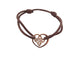 Bracelet bracelet LOUIS VUITTON coeur fleur monogram or rose 18k sur cordon 58 Facettes 249782
