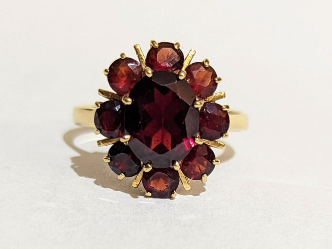 Bague Bague Marguerite or et grenats 58 Facettes