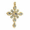 Pendentif Pendentif Croix diamants rococo antique 58 Facettes 23167-0271