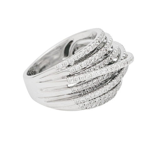 Bague 53 Bague Messika "Meli-Melo" en or blanc et diamants. 58 Facettes 31075