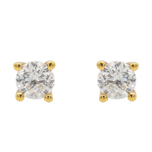 Boucles d'oreilles Boucles d'oreilles Puces Or jaune Diamant 58 Facettes 578473CD