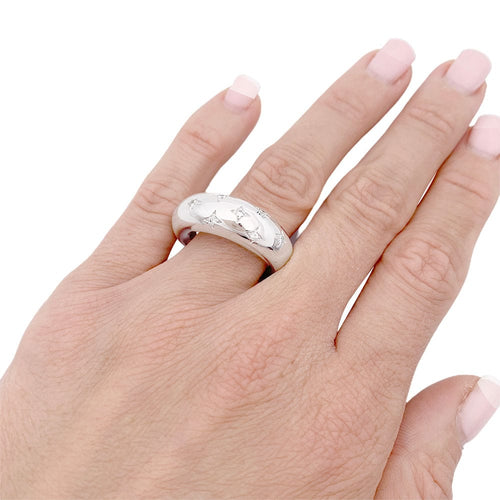 Bague 55 Bague Chaumet, "Anneau", en or blanc, diamants. 58 Facettes 32933
