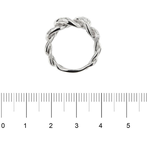 Bague 53 Bague gourmette Or blanc Diamants 58 Facettes 35796