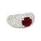 Bague 49 Bague jonc pavage diamant, rubis 1,78 carats. 58 Facettes 30945