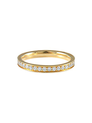 Bague Alliance tour complet or jaune, Diamants 58 Facettes