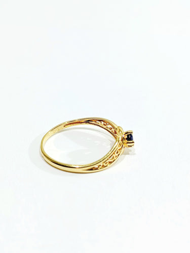 Bague 54 Bague Or jaune Saphir 58 Facettes