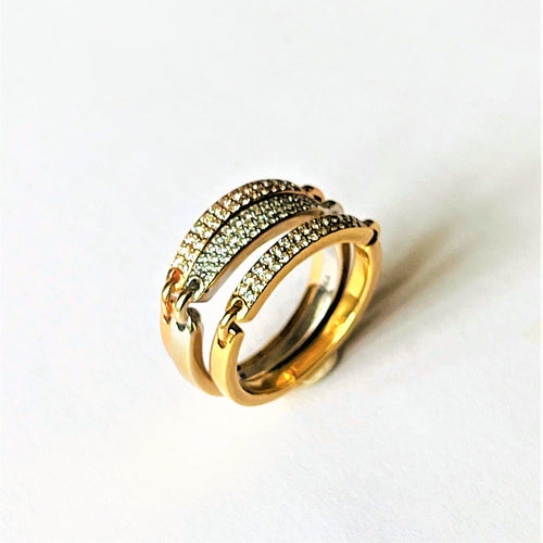 Bague 52 Ensemble 3 Bagues 3 Ors 58 Facettes 20400000675