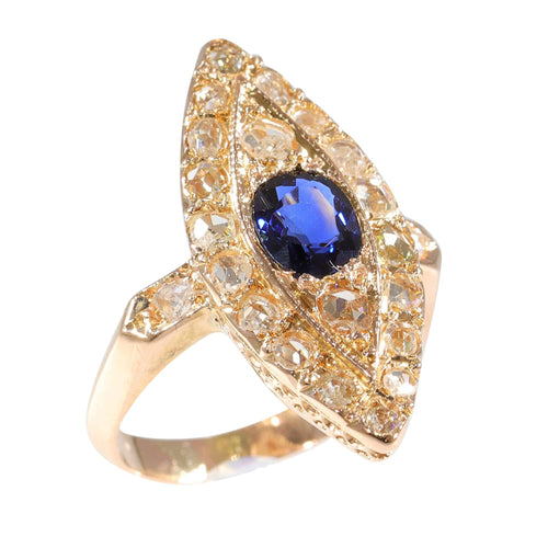Bague 52 Bague marquise diamants saphir 58 Facettes 23271-0290