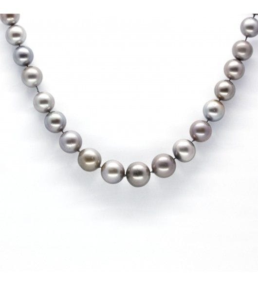 Collier Blanc/Gris / Or 750 Collier - Or et Perles 58 Facettes 170014R