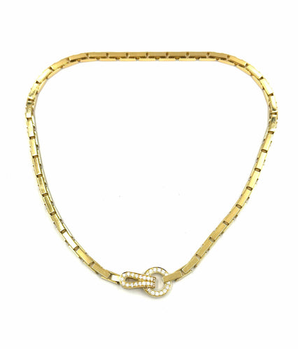 Collier CARTIER. Collier Agrafe diamants 58 Facettes