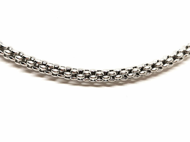 Collier Fope Collier Maille pop-corn  Or blanc 58 Facettes 1696420CN