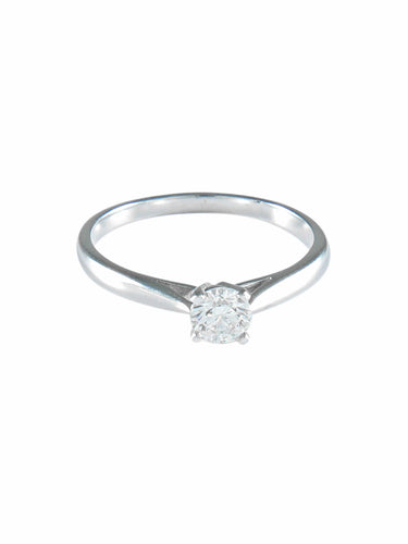 Bague 53.5 BAGUE SOLITAIRE JONC/BRILLANT 58 Facettes 412 50088