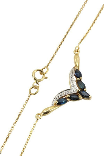 Collier COLLIER MODERNE SAPHIRS ET DIAMANTS 58 Facettes 042541
