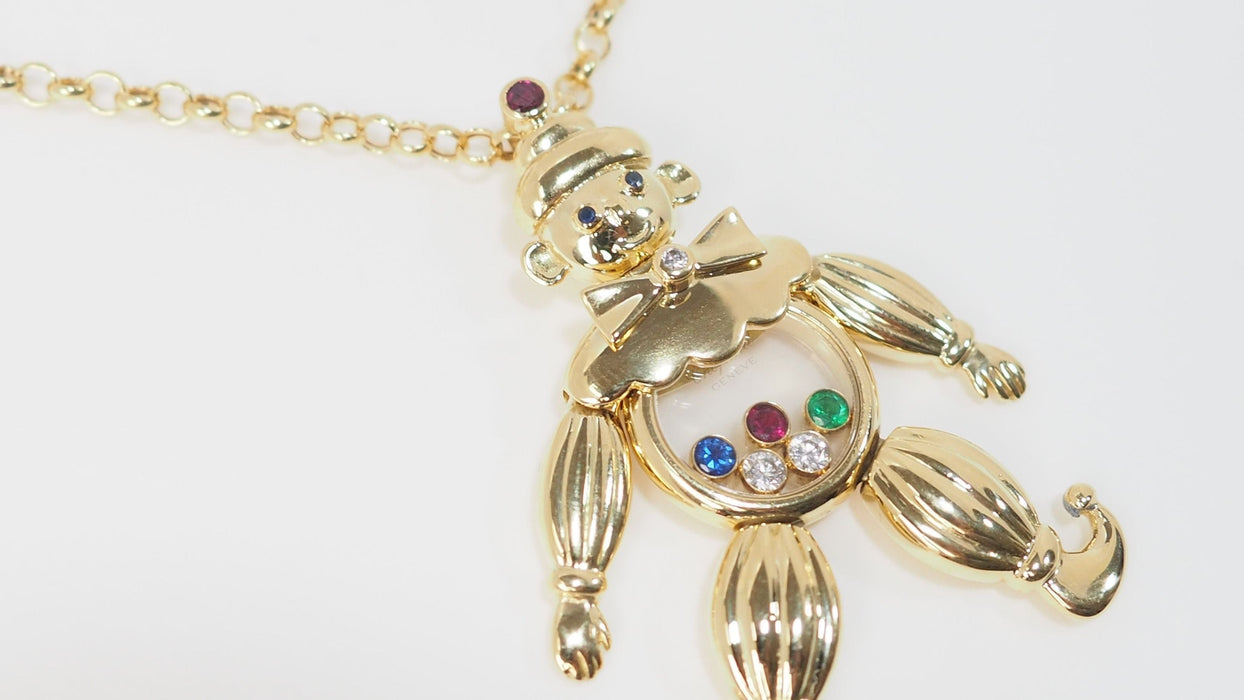 Pendentif Chopard - Collier Pendentif Vintage Happy Clown Diamants Or Jaune 58 Facettes 32460