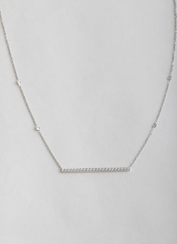 Collier Collier MESSIKA Gatsby Barrette Horizontale Or Blanc 750/1000 58 Facettes 64646-61048